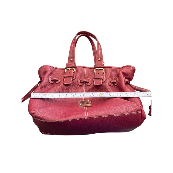 Dooney Bourke womans Red Leather Double Handle Handbag Purse SKU 8927 - Picture 8 of 16